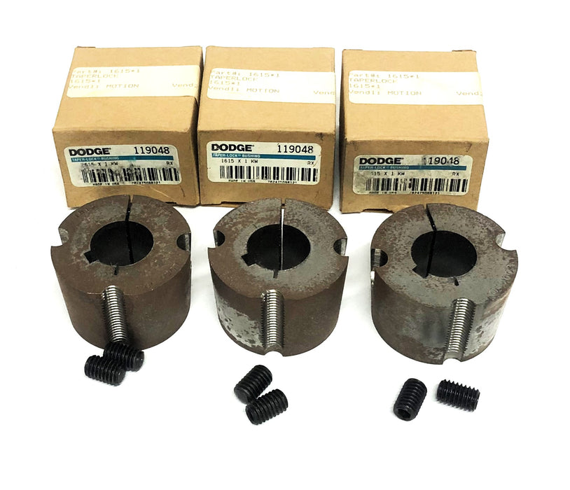 Dodge Split Taper-Lock Bushing 1615X1 KW (119048) [Lot of 3] NOS
