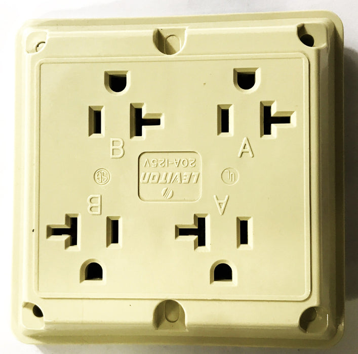 Leviton Extra Heavy Duty 4-in-1 Grounding Receptacle 21254-I [Lot of 2] NOS