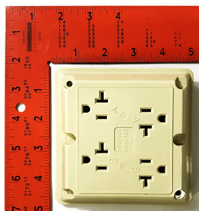 Leviton Extra Heavy Duty 4-in-1 Grounding Receptacle 21254-I [Lot of 2] NOS