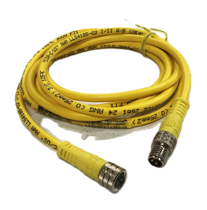 Brad Harrison Woodhead Male/Female Cordset Cable 443030A-10M015 NOS
