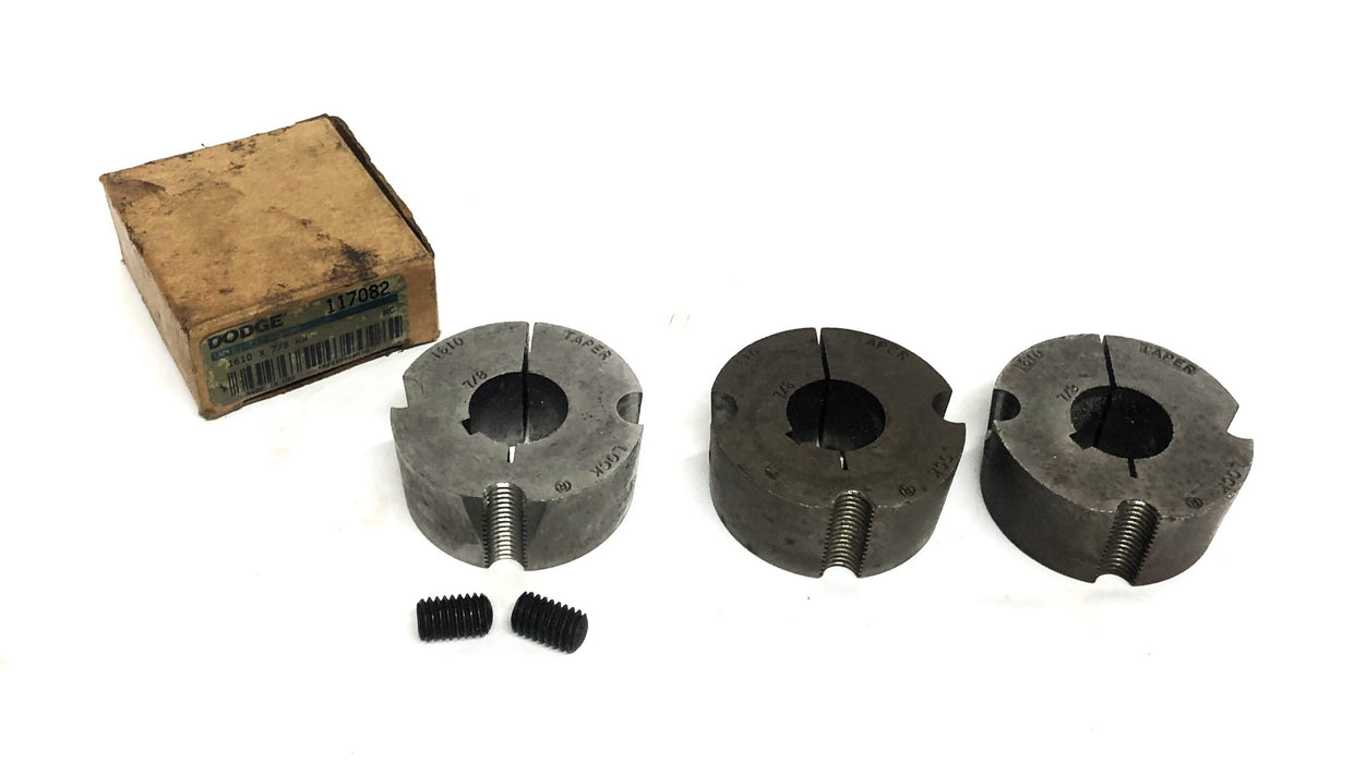 Dodge Split Taper-Lock Bushing 1610X7/8 KW (117082) [Lot of 3] NOS