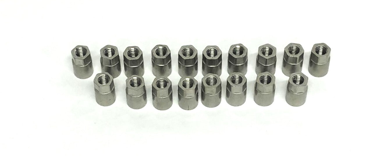 Unbranded 0.74x0.50 Inch Plast Roller Stub Shaft CRP-0812SS [Lot of 18] NOS