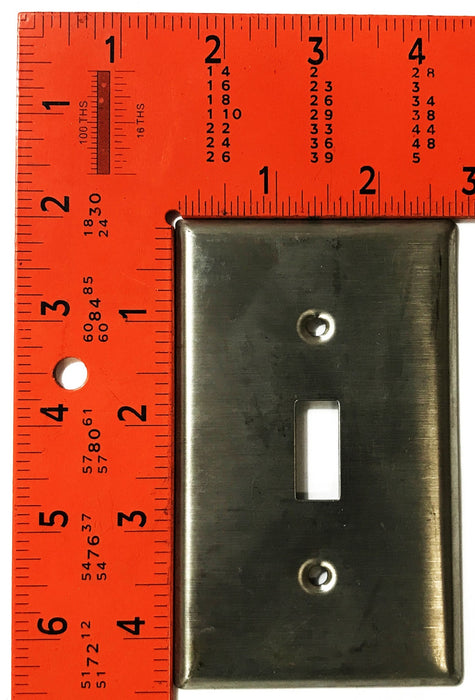 Leviton Stainless Steel Toggle Switch Cover Plate 104-84001-40 [Box of 12] NOS