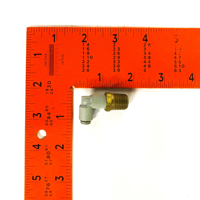 Unbranded 90 Degree Elbow 3/16 inch Push-in x 1/4 inch NPT Male [Lot of 9] NOS