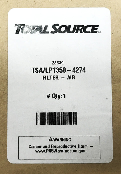 Total Source Forklift Air Filter LP1350-4274 NOS