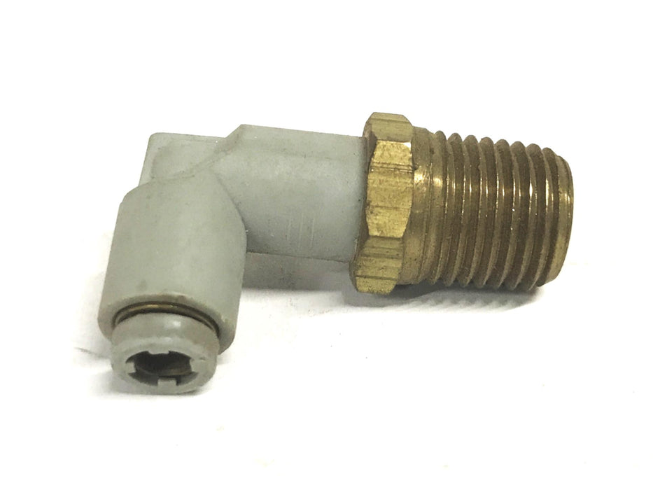 Unbranded 90 Degree Elbow 3/16 inch Push-in x 1/4 inch NPT Male [Lot of 9] NOS