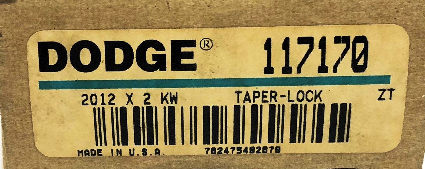 Dodge Split Taper-Lock Bushing 2012X2 KW (117170) NOS