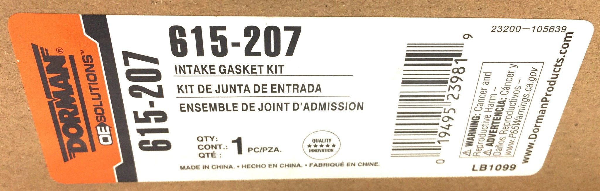 Dorman Intake Gasket Kit (Incomplete) 615-207 NOS