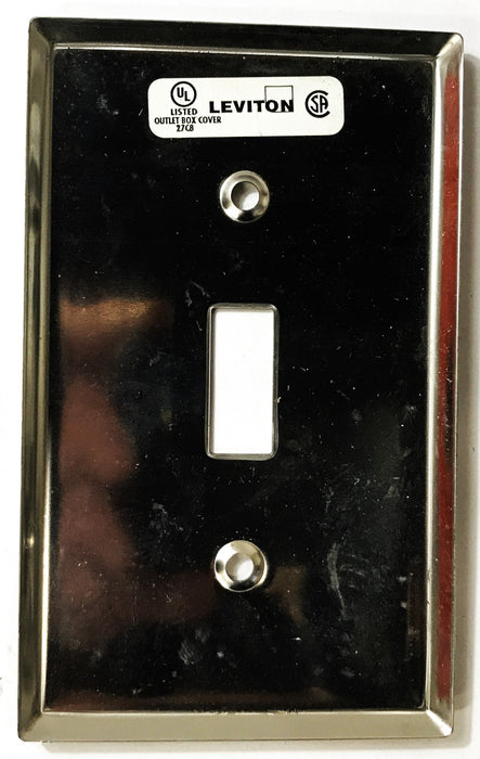 Leviton Stainless Steel Toggle Switch Cover Plate 104-84001-40 [Box of 12] NOS