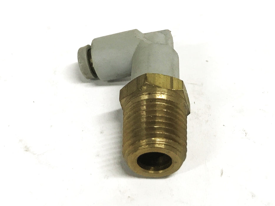 Unbranded 90 Degree Elbow 3/16 inch Push-in x 1/4 inch NPT Male [Lot of 9] NOS
