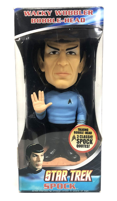 Funko 2009 Talking Wacky Wobbler Bobble-Head Star Trek Spock JJL 090307 NOS