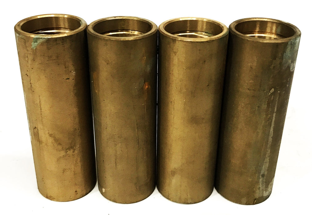 Unbranded 1-3/8 inch x 4 inch Brass Leaf Spring Eye Bushing [Lot of 4] NOS
