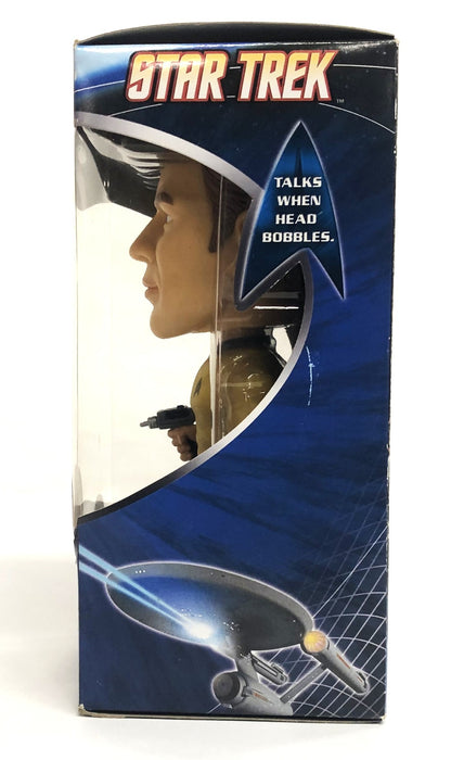 Funko 2009 Talking Wacky Wobbler Bobble-Head Star Trek Captain Kirk JJL090307NOS