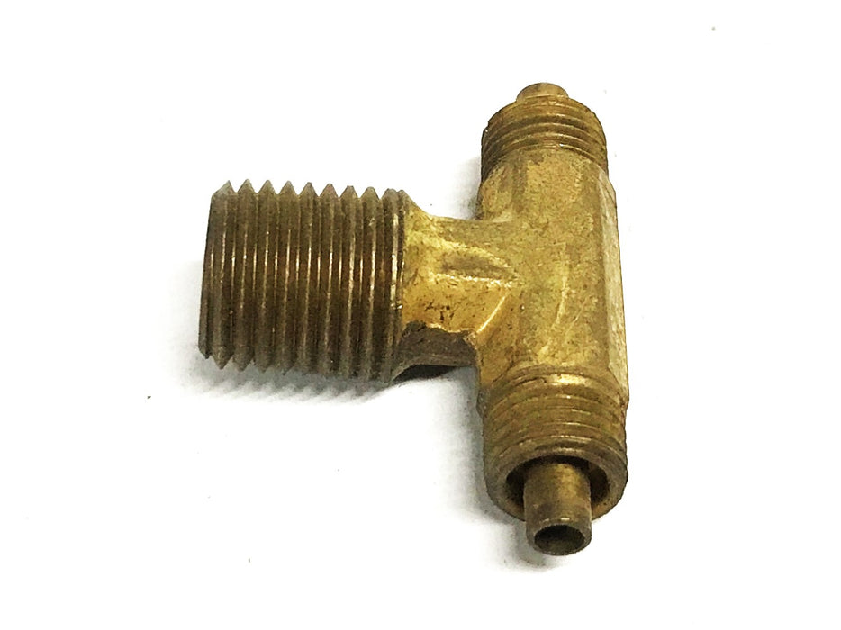 Unbranded Brass Tee 1/8 inch x 1/8 inch x 1/4 NPT Male [Lot of 17] USED