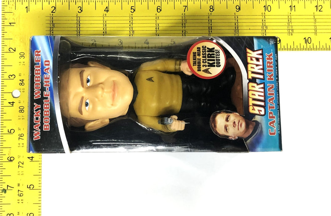 Funko 2009 Talking Wacky Wobbler Bobble-Head Star Trek Captain Kirk JJL090307NOS