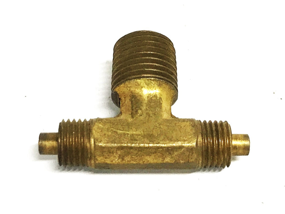Unbranded Brass Tee 1/8 inch x 1/8 inch x 1/4 NPT Male [Lot of 17] USED