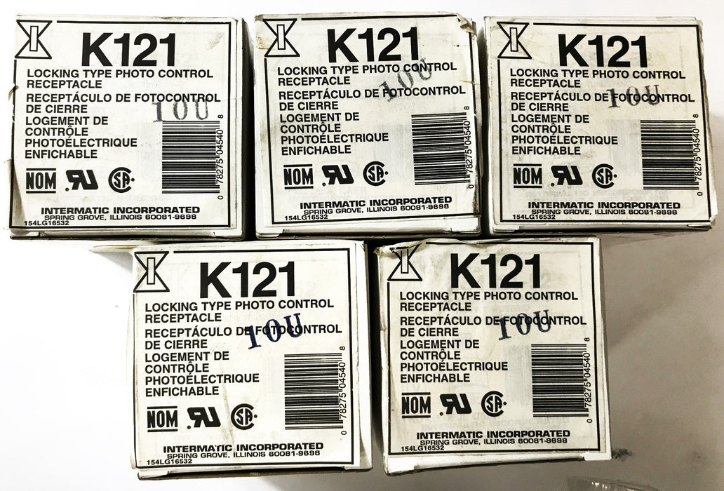 Intermatic Locking Type Photo Control Receptacle K121 [Lot of 5] NOS