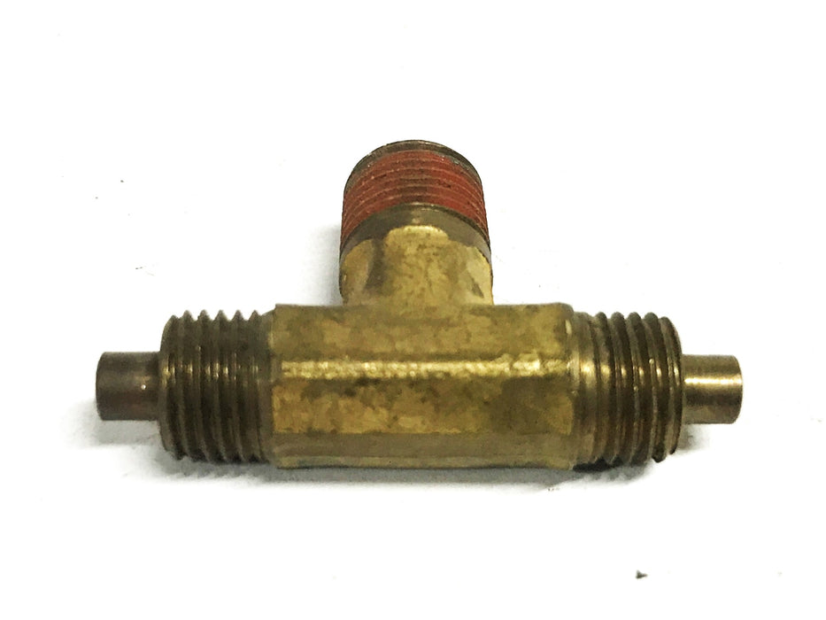 Unbranded Brass Tee 1/8 inch x 1/8 inch x 1/8 NPT Male [Lot of 9] USED