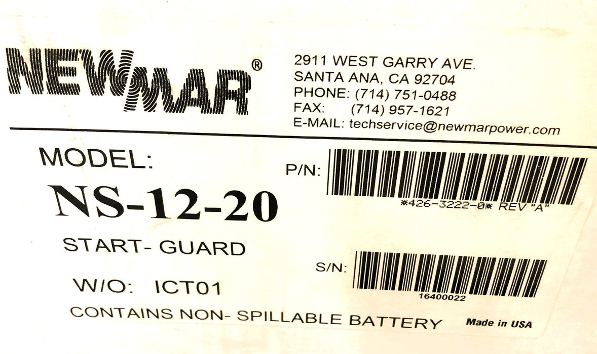 Newmar Start-Guard NS-12-20 NOS
