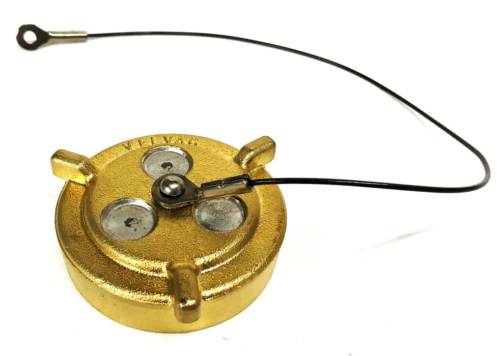 Velvac Wired Brass Fuel Tank Cap 600007 [Lot of 3] NOS