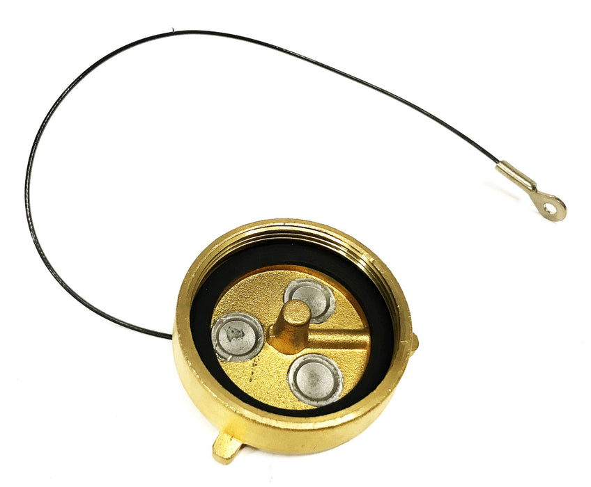 Velvac Wired Brass Fuel Tank Cap 600007 [Lot of 3] NOS