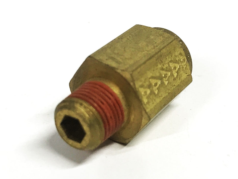 Unbranded 1/8 inch NPT x 3/8 inch Push-in Brass Hex Coupling [Lot of 4] NOS
