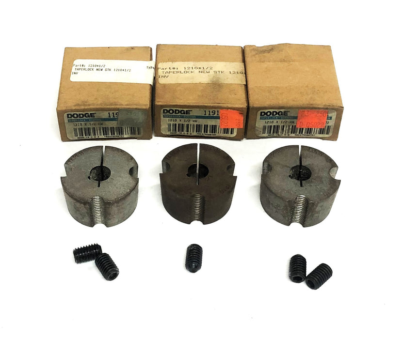 Dodge Taper-Lock Split Bushing 1210X1/2 KW (119191) [Lot of 3] NOS