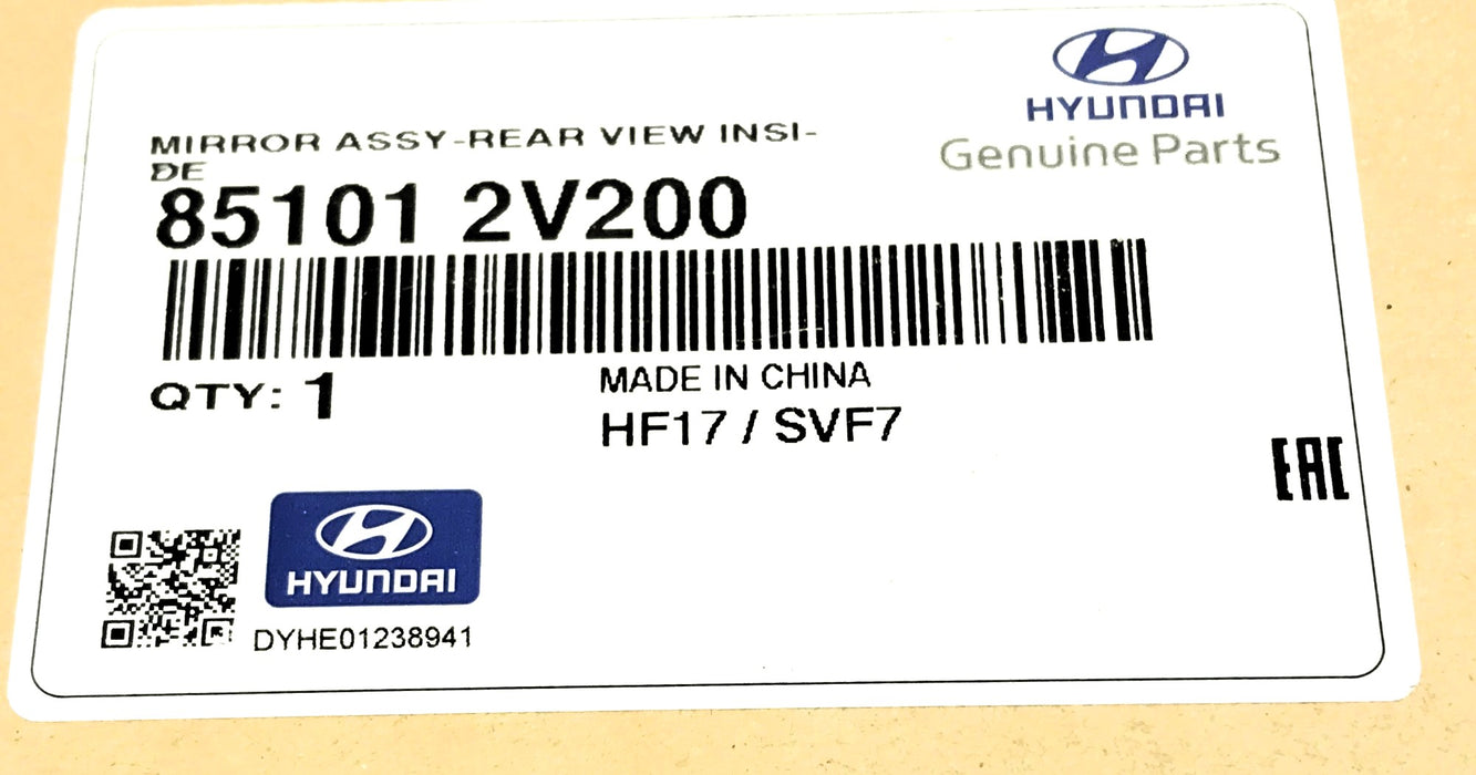 Hyundai Rear View Mirror 85101 2V200 NOS
