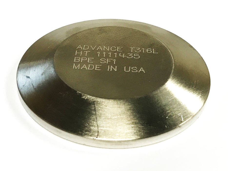 Advance Fittings A16AMP SF1 Stainless Steel Cap End 56003-007 T316L NOS