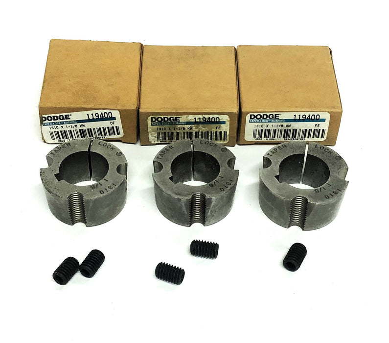 Dodge Taper-Lock Split Bushing 1310X1-1/8 KW (119400) [Lot of 3] NOS