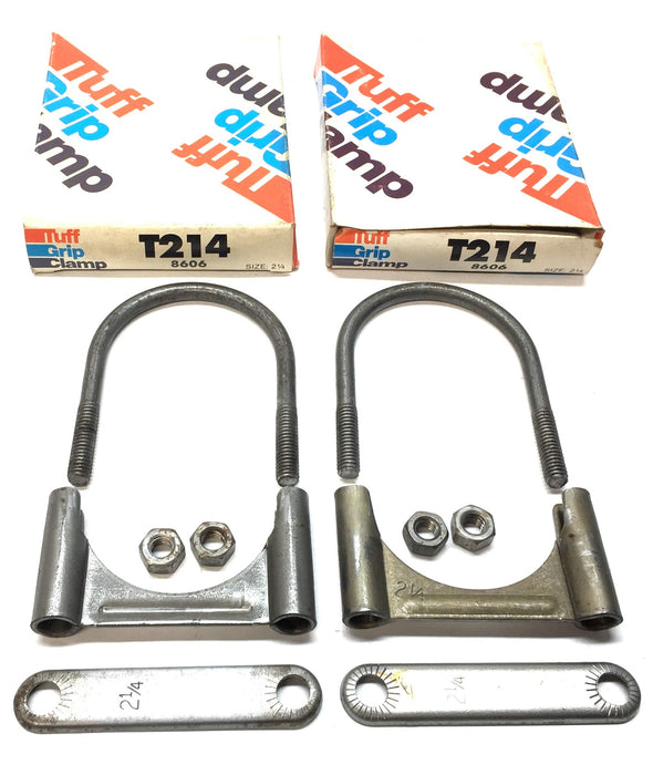 Tuff Grip Clamp 2-1/4" Exhaust Pipe Clamp T214 (8606) [Lot of 2] NOS