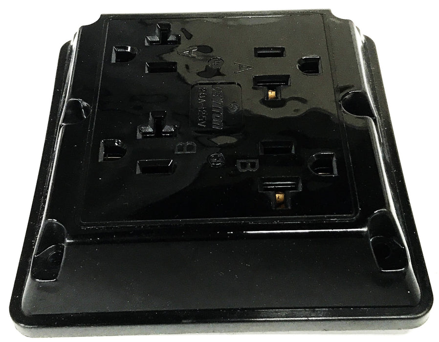 Leviton Black 2-Pole 3-Wire Grounding 4-in-1 Receptacle 21254-E NOS