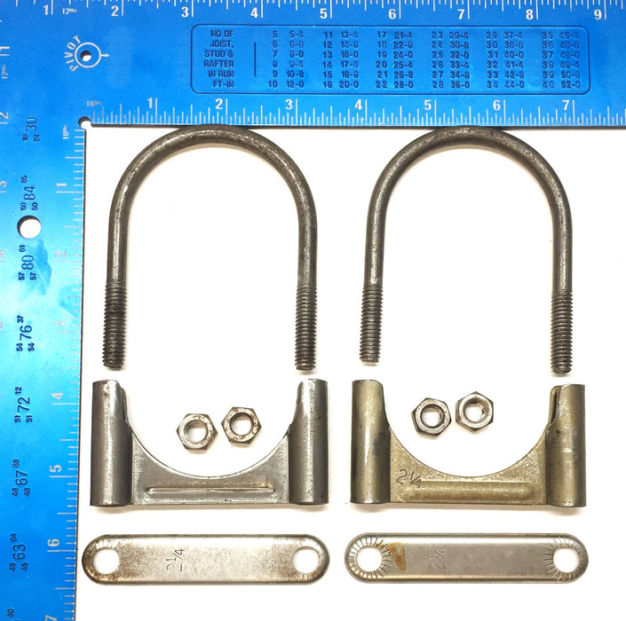 Tuff Grip Clamp 2-1/4" Exhaust Pipe Clamp T214 (8606) [Lot of 2] NOS