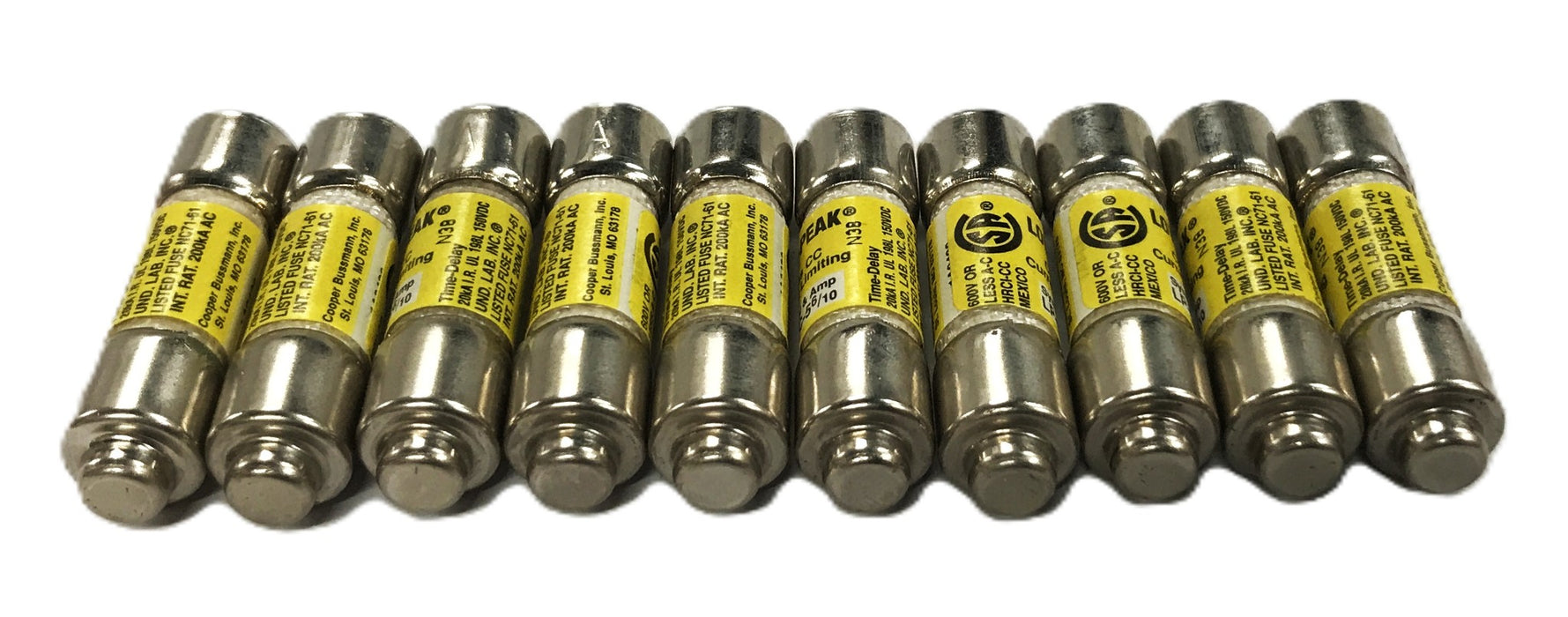 Cooper Bussmann Low Peak Type CC Fuse LP-CC-5-6/10 [Lot of 10] NOS