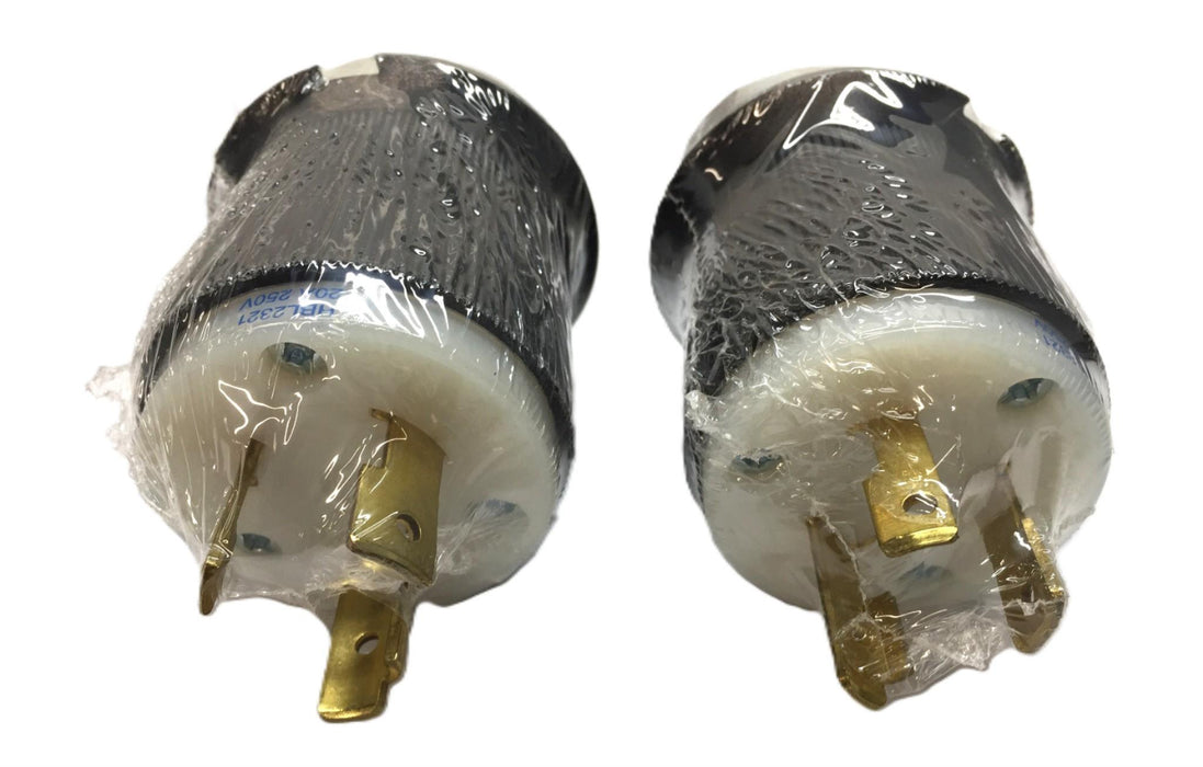 Hubbell Industrial Grade Locking Plug HBL2321 20A/250V [Lot of 2] NOS