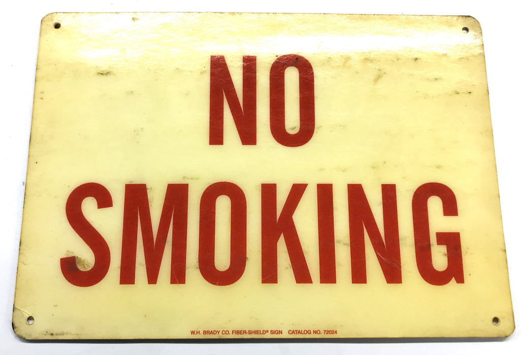 Brady Co No Smoking Sign 72024 NOS