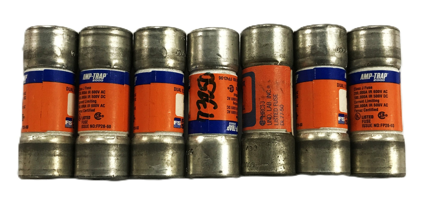Ferraz Shawmut 2A 600V Duel Element Time Delay Fuse AJT2 [Lot of 7] NOS
