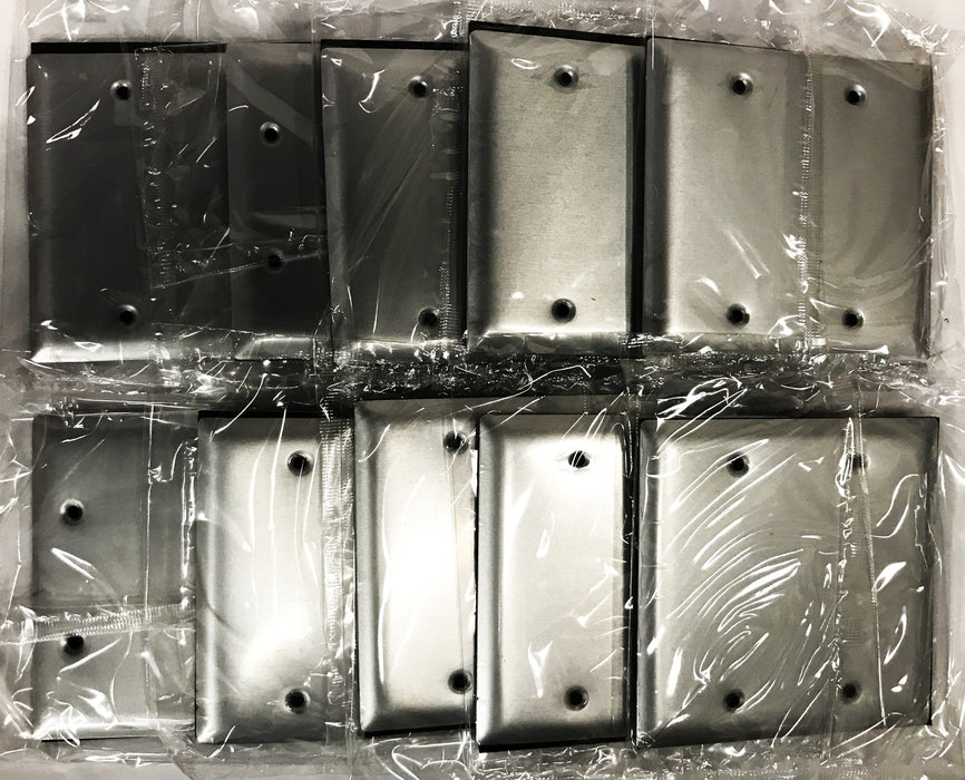 Pass & Seymour 2-Gang Weatherproof Blank Wall Plate WPB2 [Box of 10] NOS