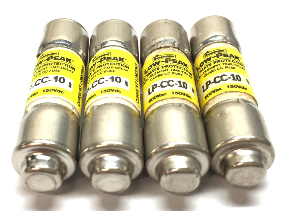 Bussmann 600VAC/150VDC Low-Peak Class CC Fuse LP-CC-10 [Lot of 4] NOS