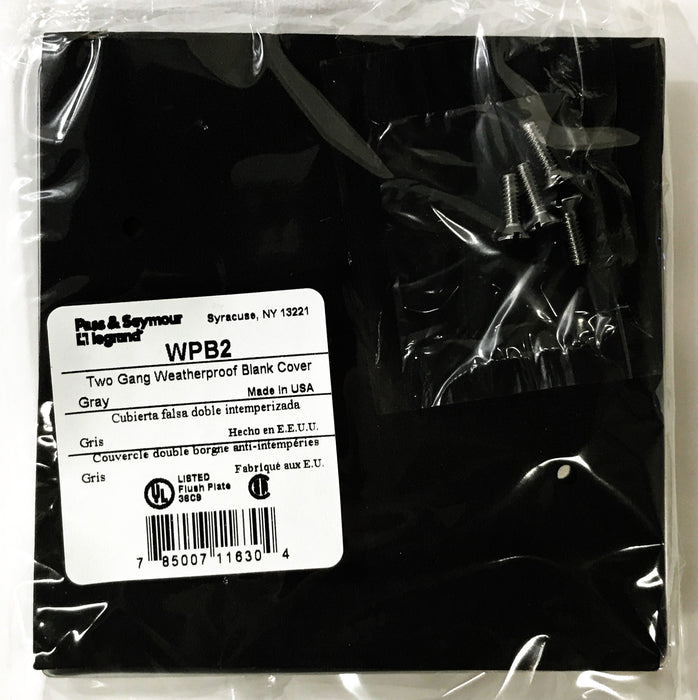 Pass & Seymour 2-Gang Weatherproof Blank Wall Plate WPB2 [Box of 10] NOS