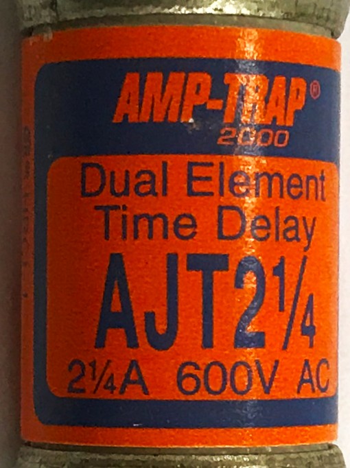 Ferraz Shawmut 2.25A 600V Duel Element time Delay Fuse AJT2-1/4 [Lot of 6] NOS