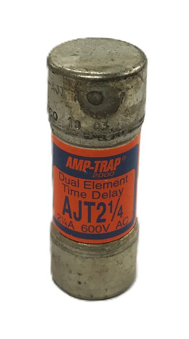 Ferraz Shawmut 2.25A 600V Duel Element time Delay Fuse AJT2-1/4 [Lot of 6] NOS