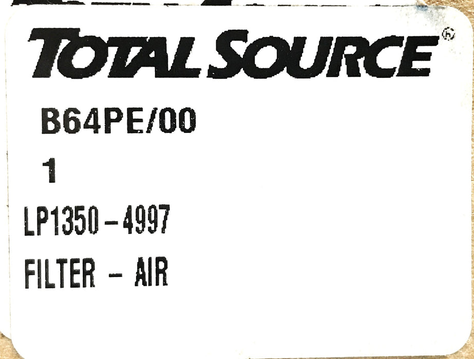 Total Source Forklift Air Filter LP1350-4997 NOS