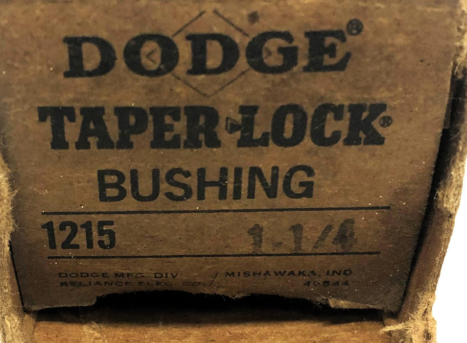 Dodge Split Taper-Lock Bushing 1215X1-1/4 [Lot of 2] NOS