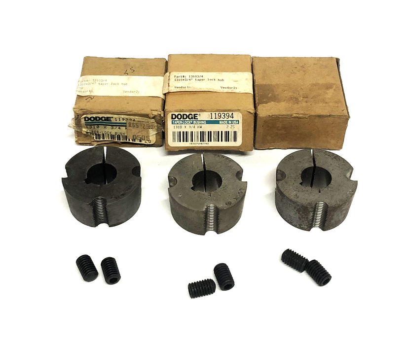 Dodge Taper-Lock Split Bushing 1310X3/4 KW (119394) [Lot of 3] NOS