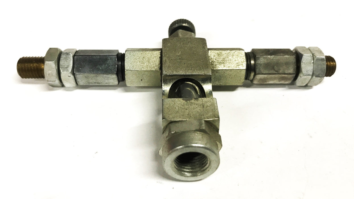 Unbranded 1/8 inch Oiler Dripper Tee with Side Fittings NOS