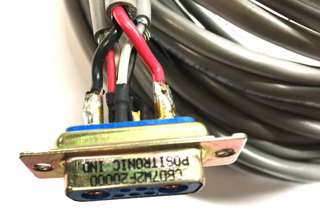 Positronic D-Sub Connector and Belden Cable Assembly CBD7W2F20000 (E108998M) NOS