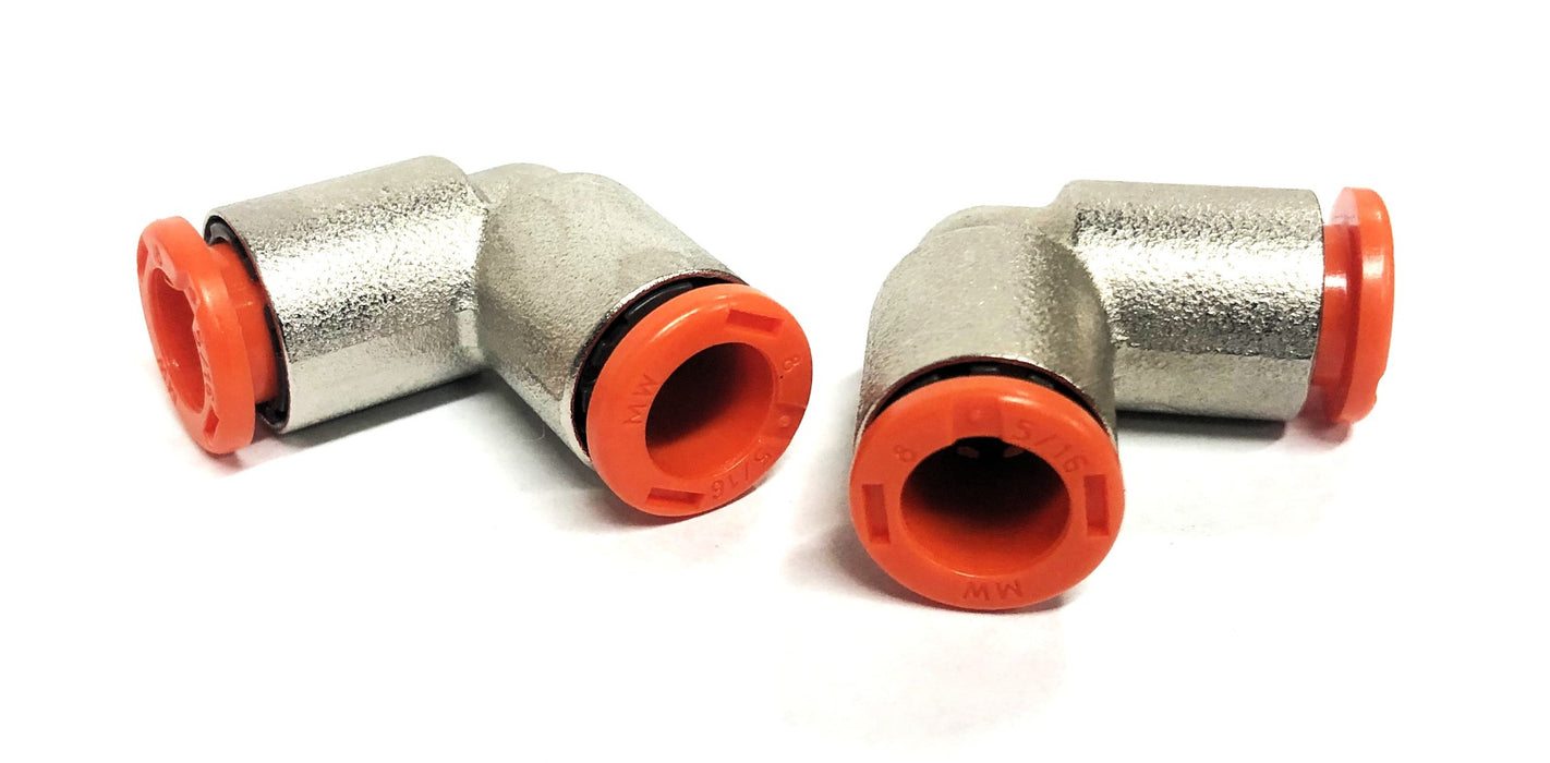MW Quick Connect Elbow Fittings 8mm 5/16 [Lot of 4] NOS