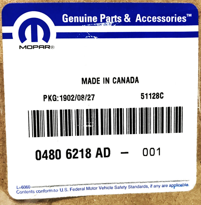 Mopar Right Side Marker Lamp Assembly 0480-6218-AD NOS