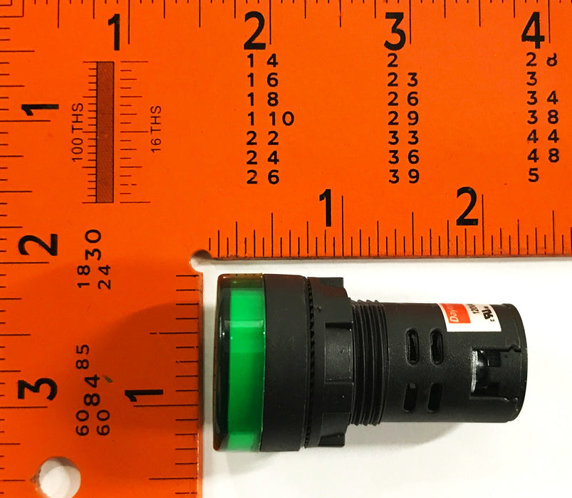 Dayton Raised Panel Green Indicator Light 22NZ04 [Lot of 2] NOS